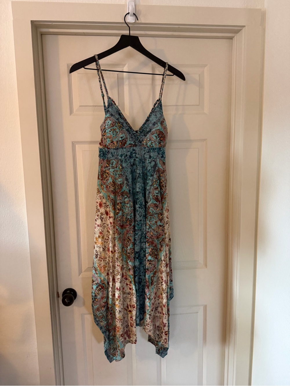 American Rag Blue & Brown Paisley Maxi Dress with Spaghetti Straps - Picture 2 of 8